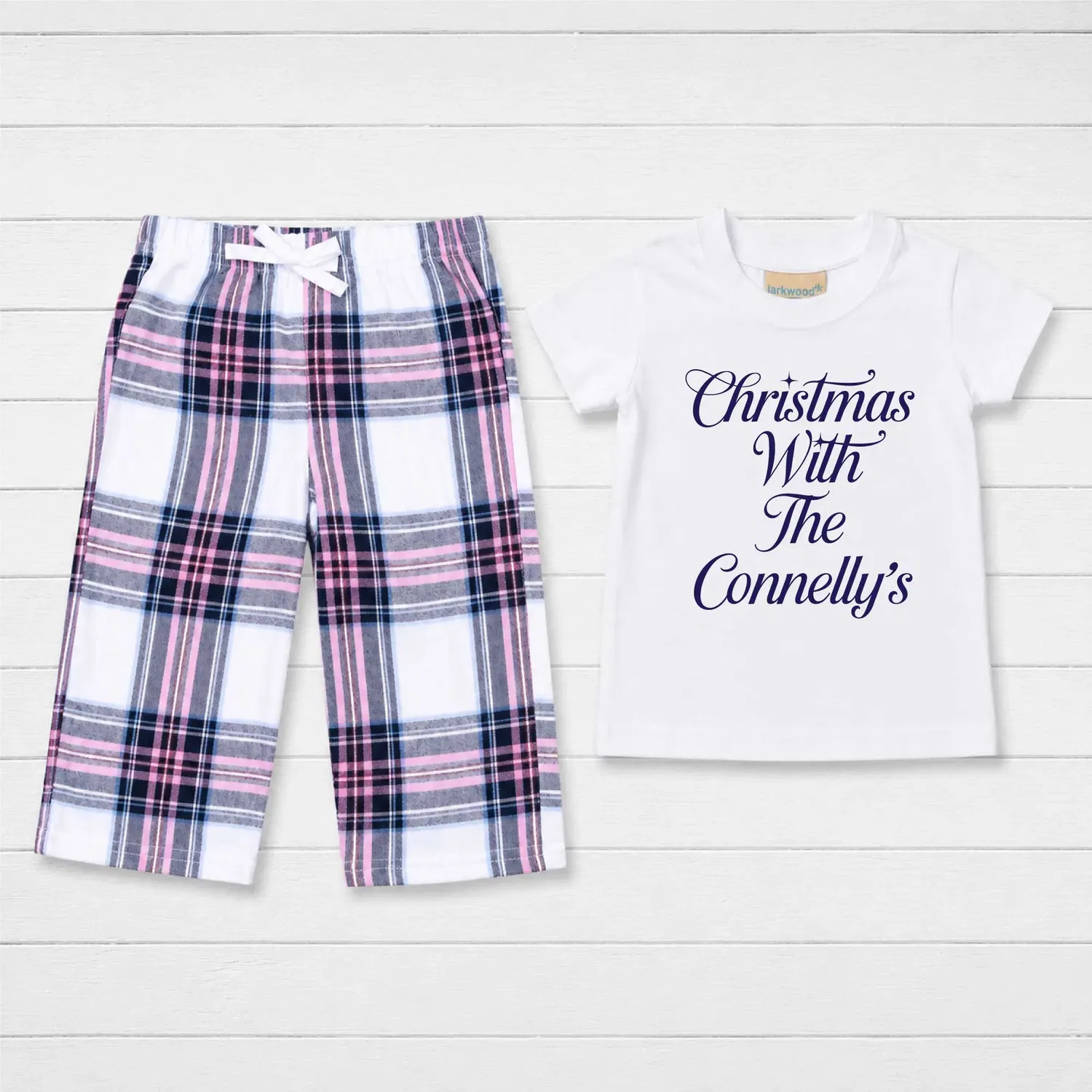 Пижама детская Christmas Pyjamas Matching, 60 Second Makeover, розовый — фото 2