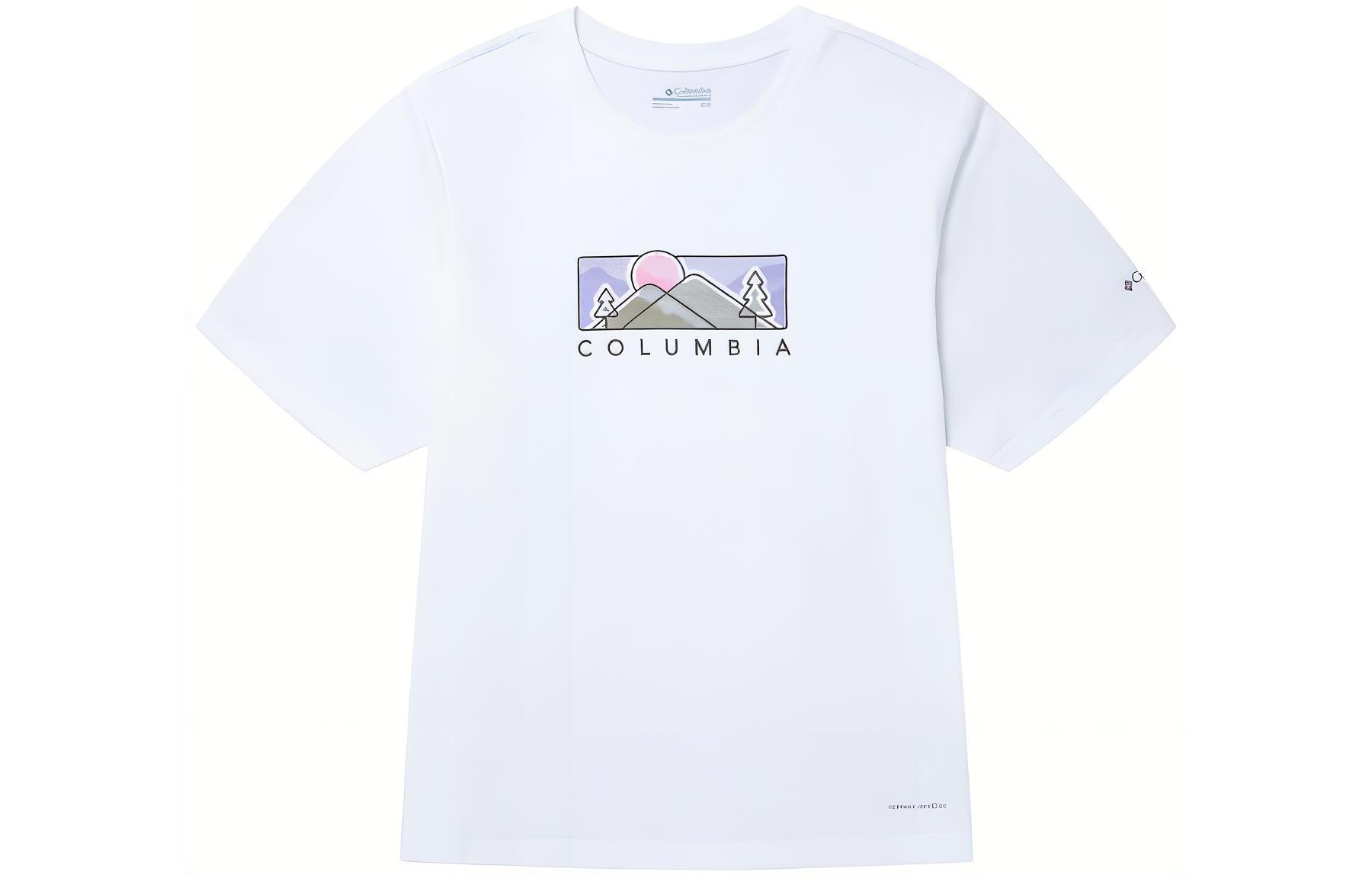 

Columbia Женская белая футболка с круглым вырезом, умеренно прямой крой