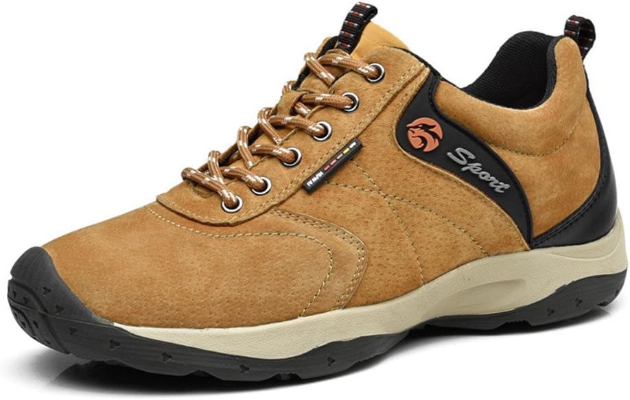 

Мужские невидимые ботинки ailishabroy, увеличивающие рост на 6 см, повседневные кожаные туфли, шнуровка, кроссовки, коричневый