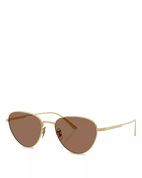 

Солнцезащитные очки Khaite x Oliver Peoples «кошачий глаз», 52 мм Khaite, золотой