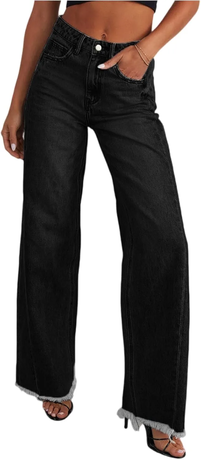 

Женские джинсы wide leg с эластичным поясом и шнурком