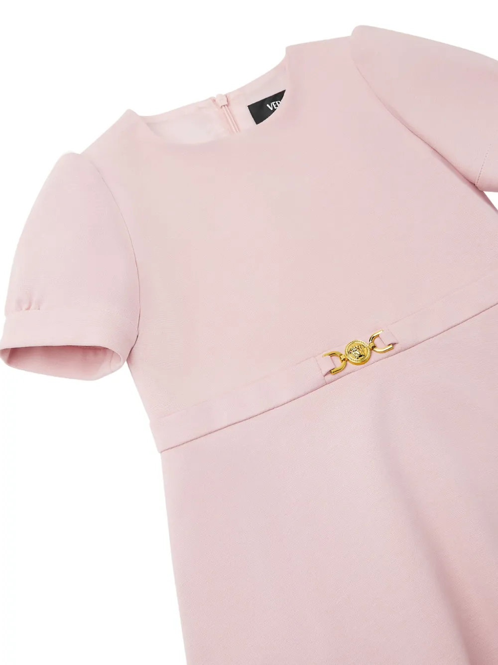 Платье с поясом и аппликацией Medusa Versace Kids, розовый — фото 3