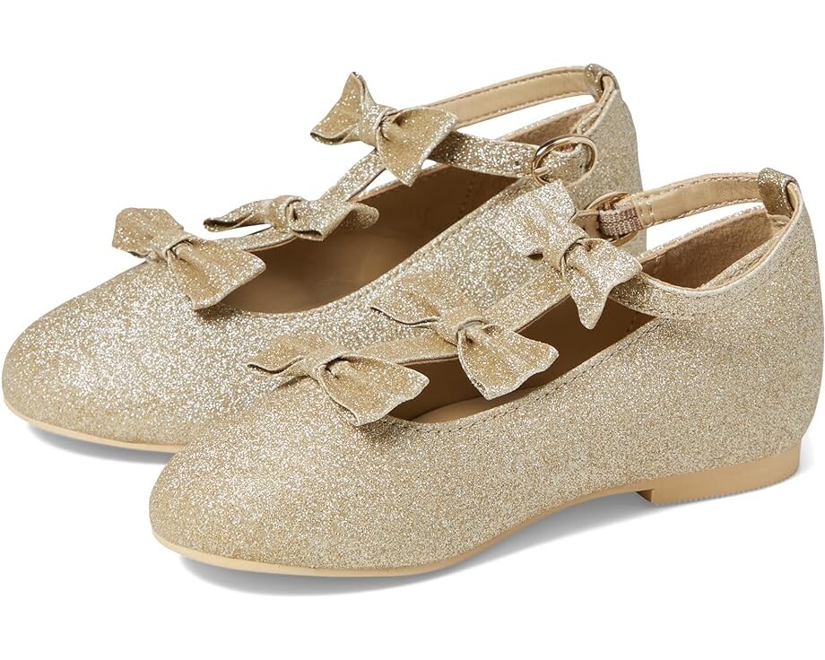 

Балетки Janie and Jack T Strap Flat, золотой