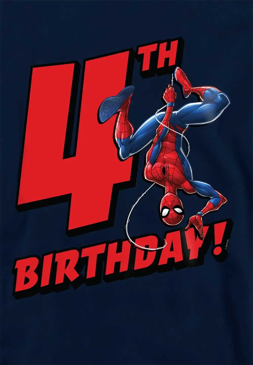 Детская худи Marvel Spiderman Birthday, темно-синий, темно-синий — фото 2