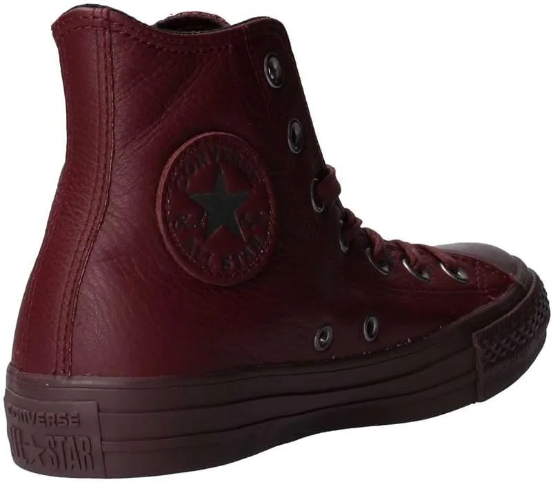 Кожаные высокие кеды Converse All Star Hi, унисекс, бордовый, Einheitsgroße — фото 4