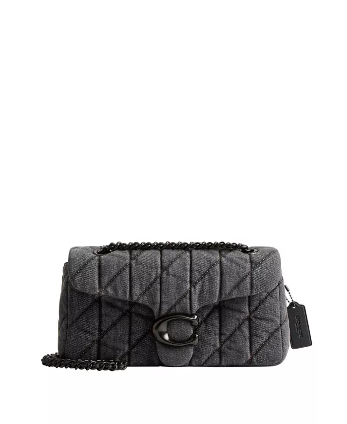 

Сумка Tabby Quilted Leather Small Shoulder Bag COACH, серый