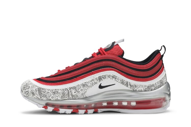 Кроссовки Nike Jayson Tatum x Air Max 97 GS 'Saint Louis Roots', красный — фото 3