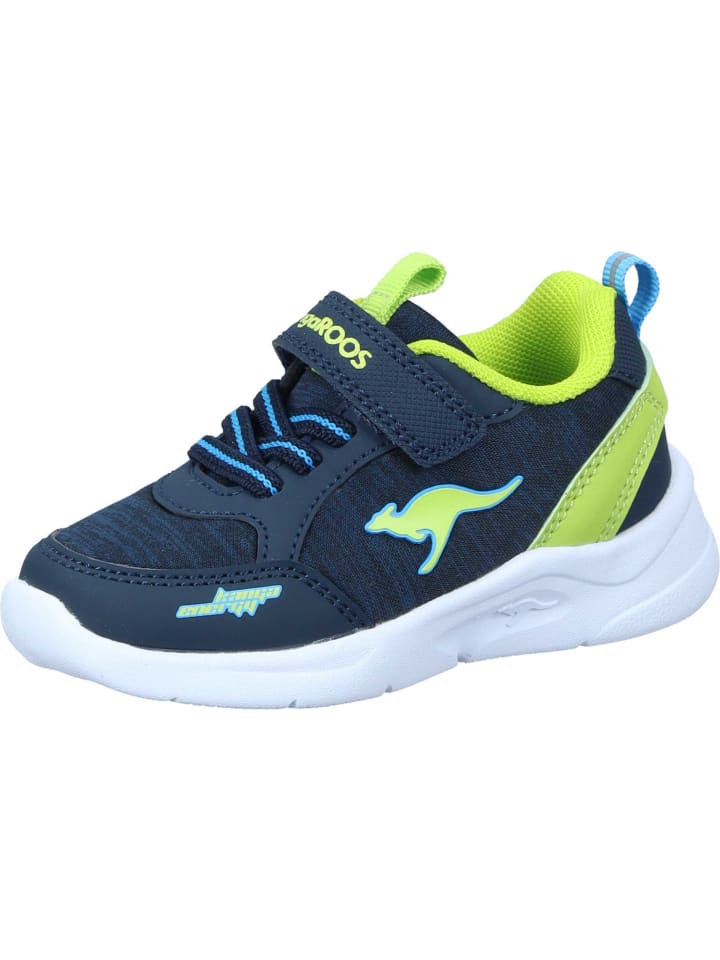 

Кроссовки на шнуровке Kangaroos, цвет dk navy/lime