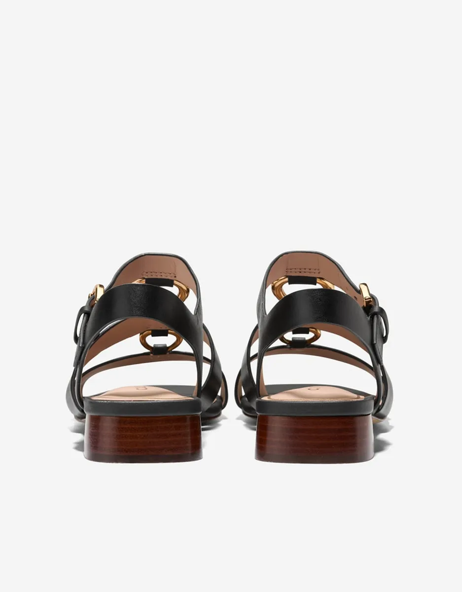 Женские сандалии на каблуке из натуральной кожи Cole Haan, черный — фото 4