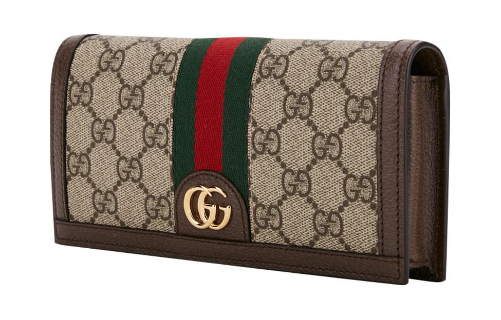 Ophidia Canvas With Leather Плечевая Сумка Кроссбоди Кошелек Женская Бежевый/Коричневый GUCCI — фото 2