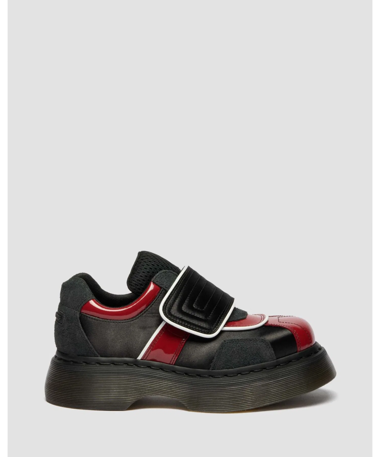 Унисекс туфли Dr. Martens BUZZ с ремешком чёрные и красные — фото 2