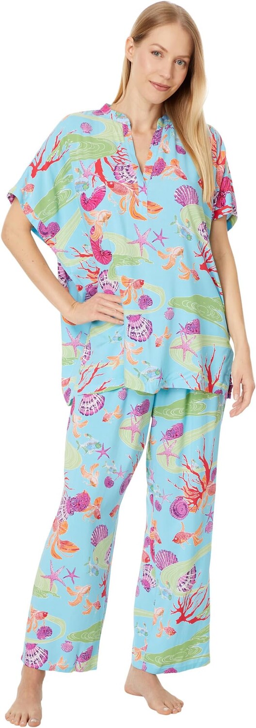 

Пижамный комплект N by Natori Coral Reef Pullover PJ Set, цвет Blue Multi