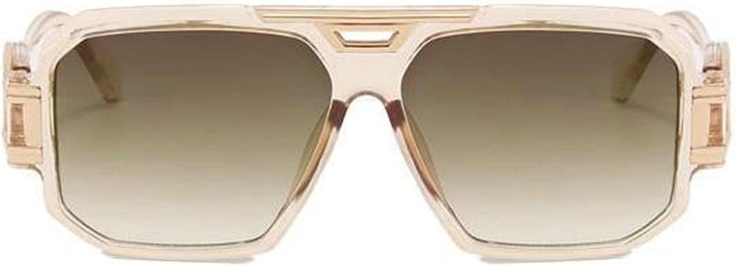 

Солнцезащитные очки Willochra Retro Oversized Pilot для мужчин и женщин, модные винтажные, с двойной перемычкой, квадратной формы, дизайнерские солнцезащитные очки, C2