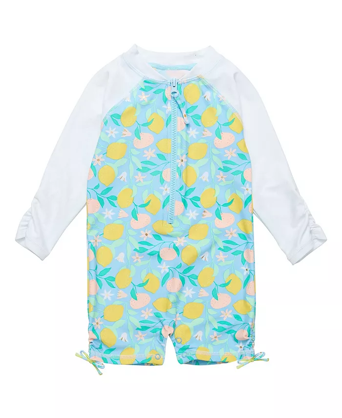 

Детский летний комбинезон с длинными рукавами Baby Girls Lemon Drops LS Sunsuit Snapper Rock, синий