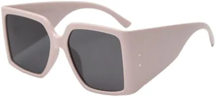 

Очки с плоской верхней частью 2027 года, большие, стильные, квадратные солнцезащитные очки для женщин, модные, знаменитые, с заклепками, винтажные MTZJH, Wpgj097 Pink