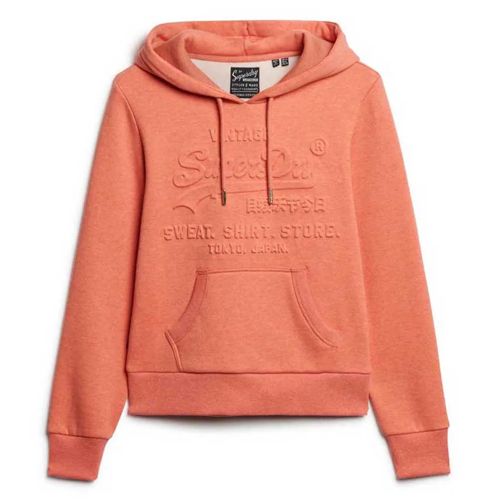 

Худи Superdry Embossed Vl Graphic, оранжевый