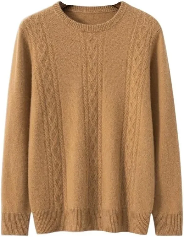 

Мужской свитер из кашемира для осени и зимы, круглый вырез, теплый SIDUFHAOPKLL