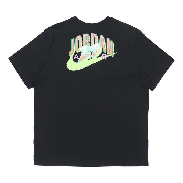 

Футболка 23 swoosh sports casusual ventilate letter print round collar male black Air Jordan, черный