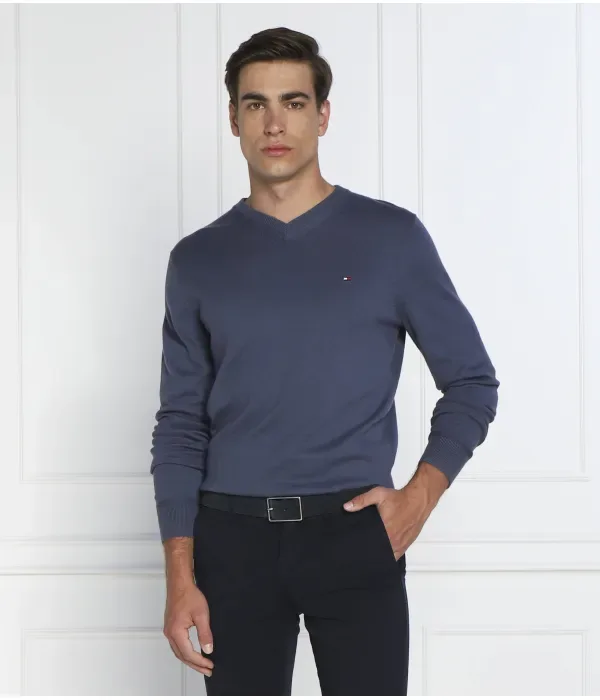 Свитер regular fit Tommy Hilfiger, индиго — фото 3