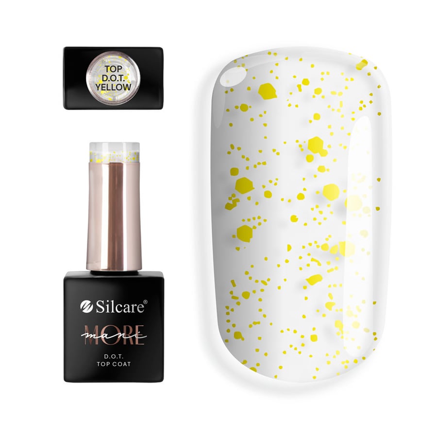 

Silcare, Top Coat maniMORE DOT Yellow, 10 г