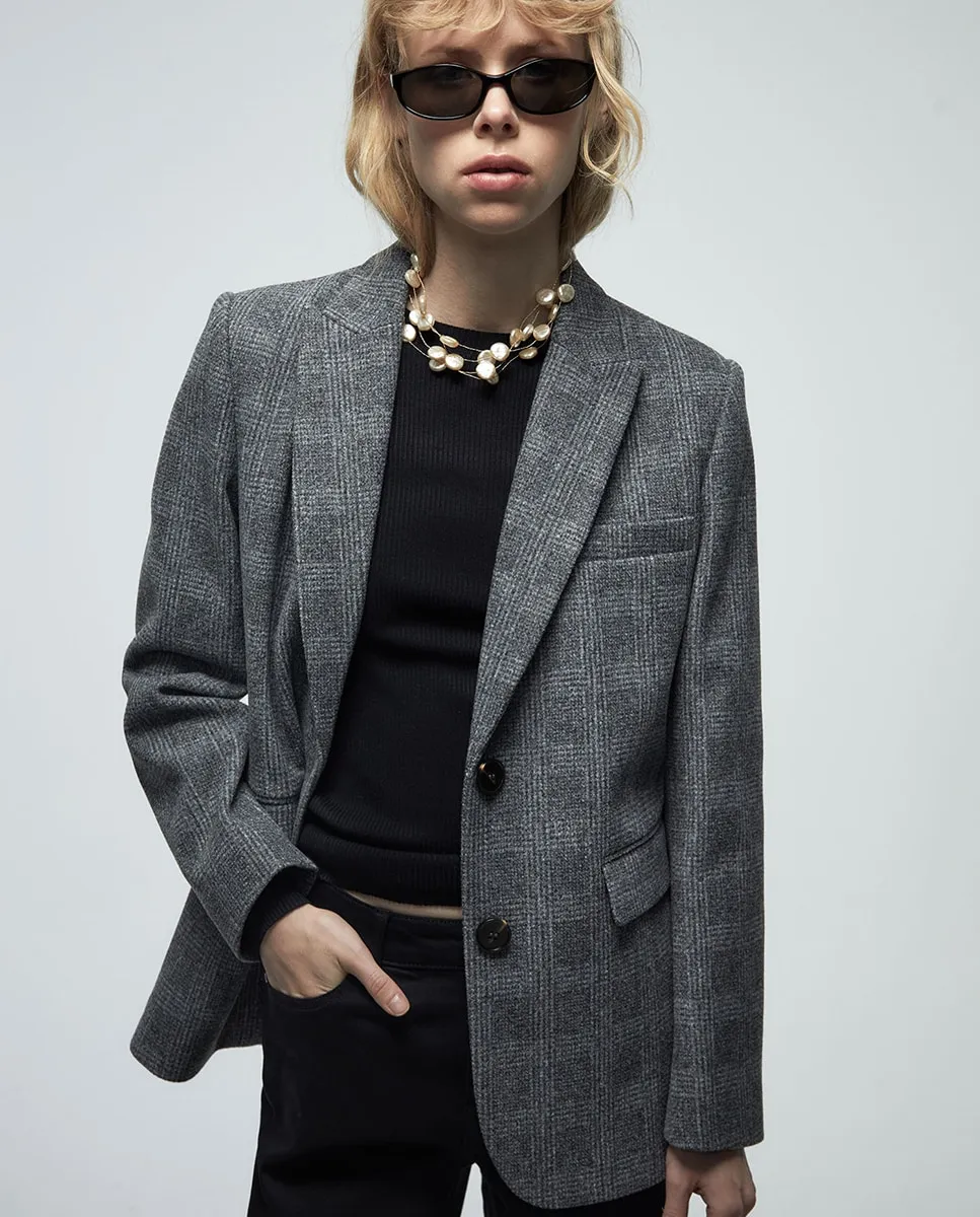 

Клетчатая куртка Sfera, серый