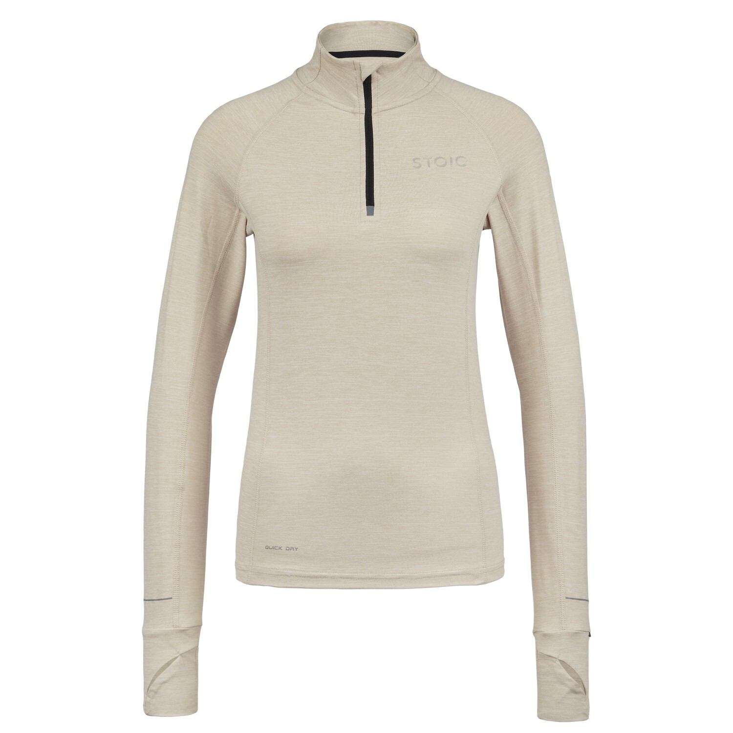 

Футболка для бега Stoic HelsingborgSt. Performance L/S with Zip, цвет Taupe Melange