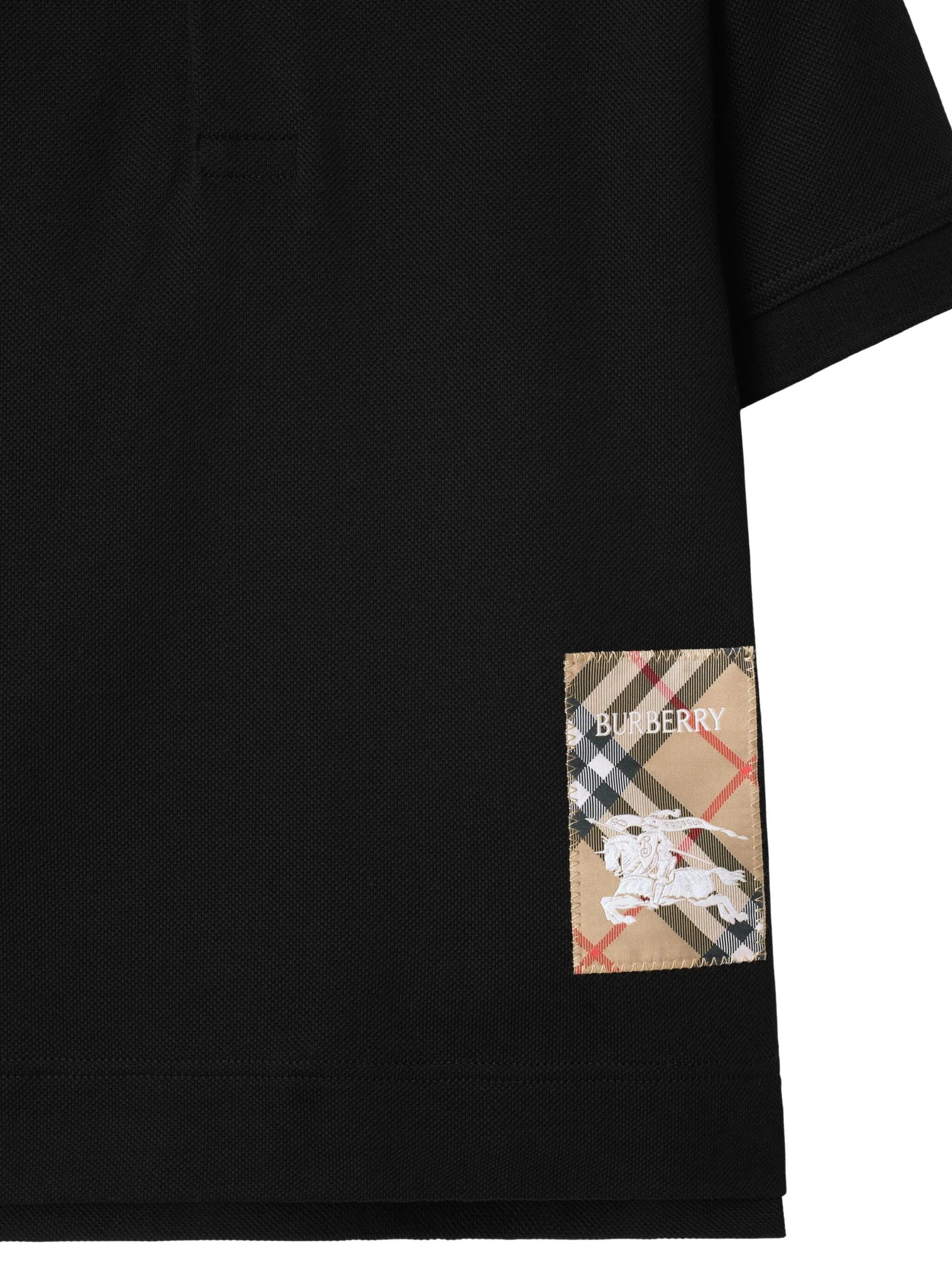 Рубашка поло Check Label Burberry Kids, черный — фото 3