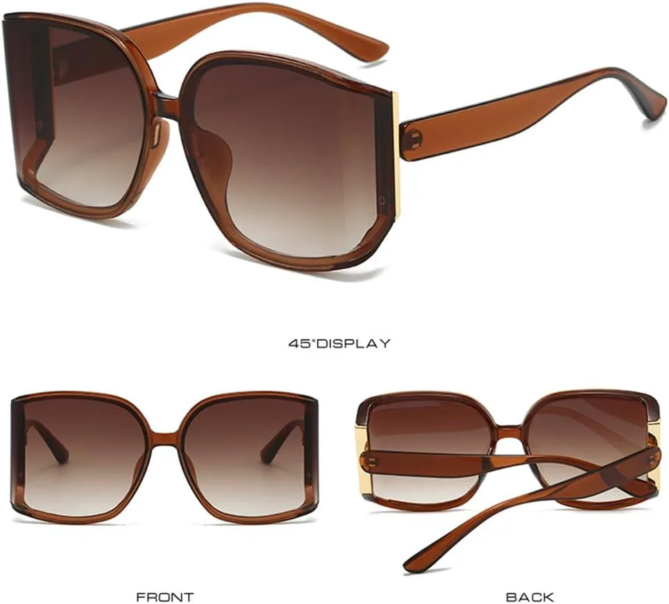 

Большие солнцезащитные очки для женщин в винтажном стиле с градиентным переходом, солнцезащитные очки для женщин с защитой от УФ-излучения UV400 HDUBFY, Pink