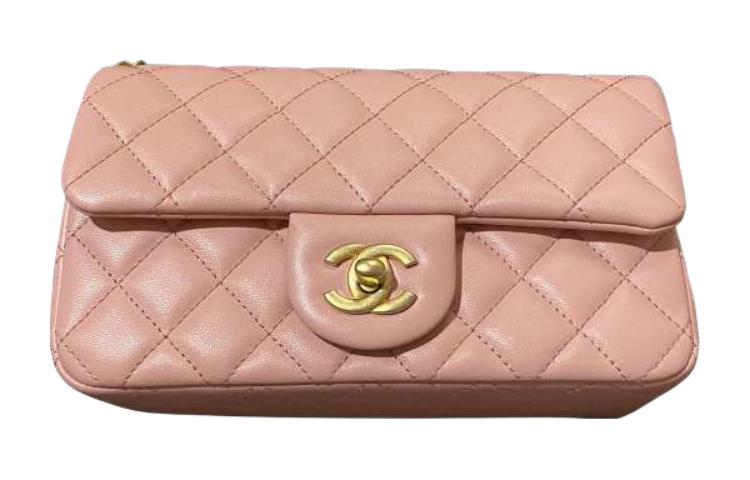 

Chanel Классическая сумка с клапаном из овчины и цепочки, сумка с клапаном, сумка через плечо, мини-сумка-кроссбоди, женская, дымчато-розовый цвет