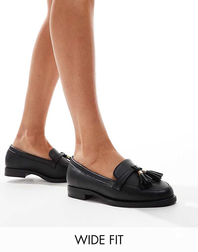 

Черные широкие балетки London Rebel Wide Fit Katy
