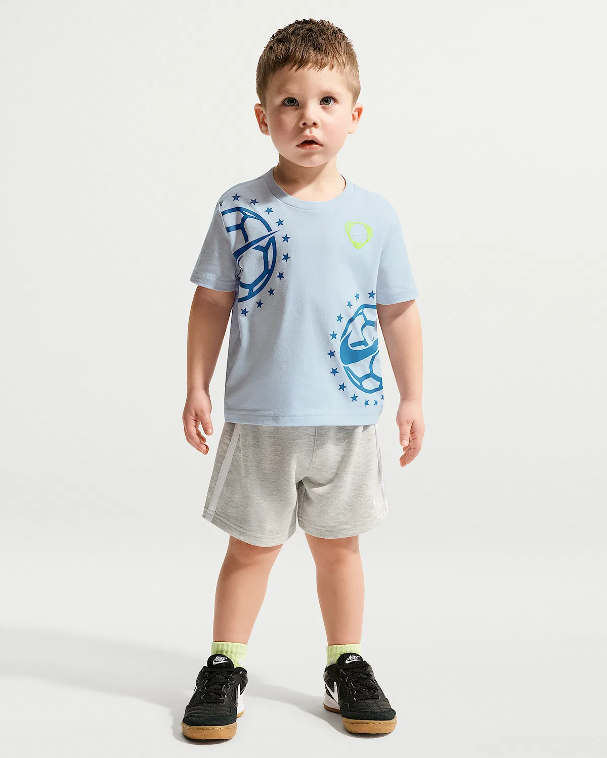 Детские шорты из французского футера Nike Sportswear Goal Mode, Grey Heather