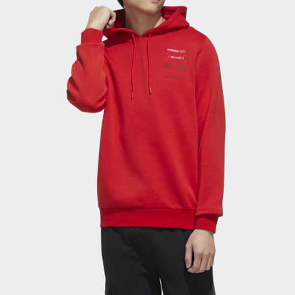Толстовка adidas neo M Cs Hoody 2 Sports Pullover Red, красный — фото 3
