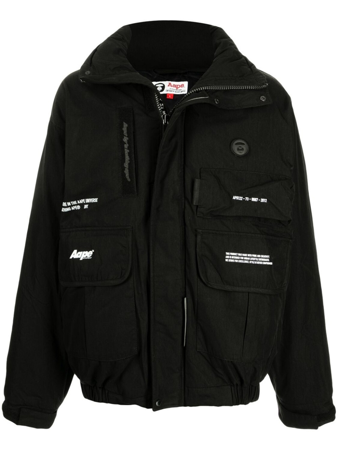 

A Bathing Ape пуховик оверсайз, черный