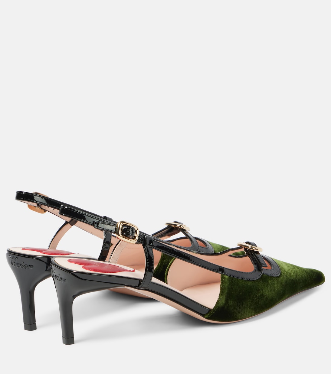 Туфли-лодочки Viv' Canard с кожаной отделкой Roger Vivier, зеленый — фото 2