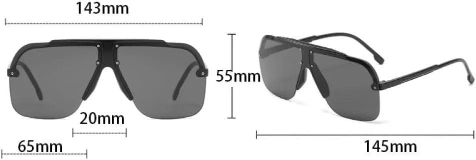 

Большие солнцезащитные очки в стиле панк, цельные солнцезащитные очки для женщин и мужчин, модные солнцезащитные очки, женские панк-очки WNCKSQ, Clear-green