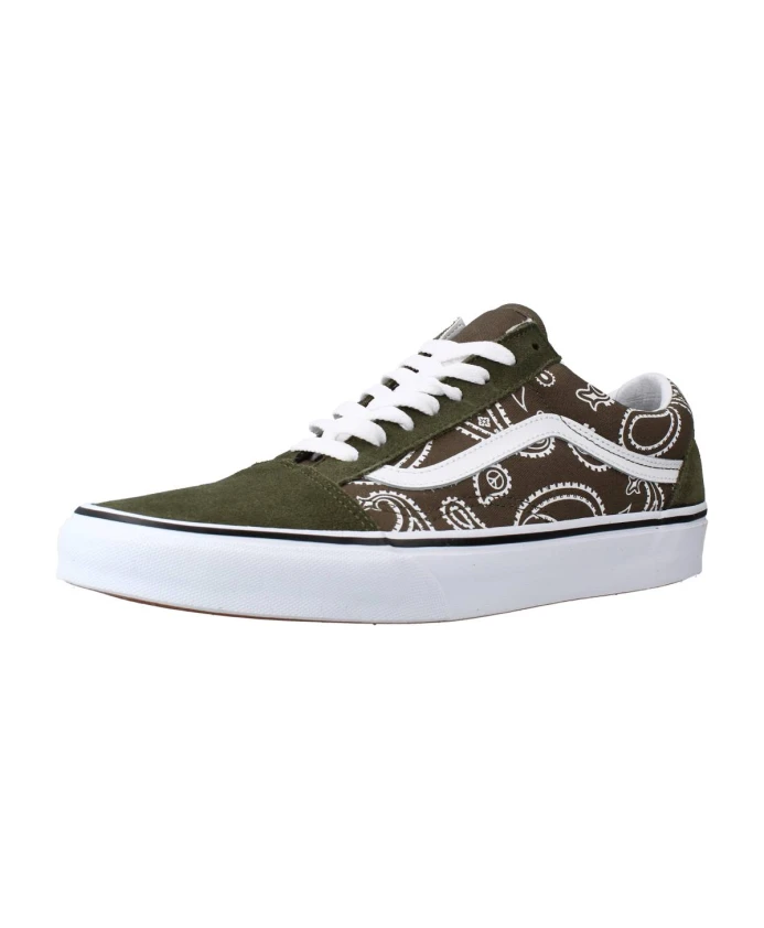 Современные кроссовки старой школы Vans, зеленый — фото 2