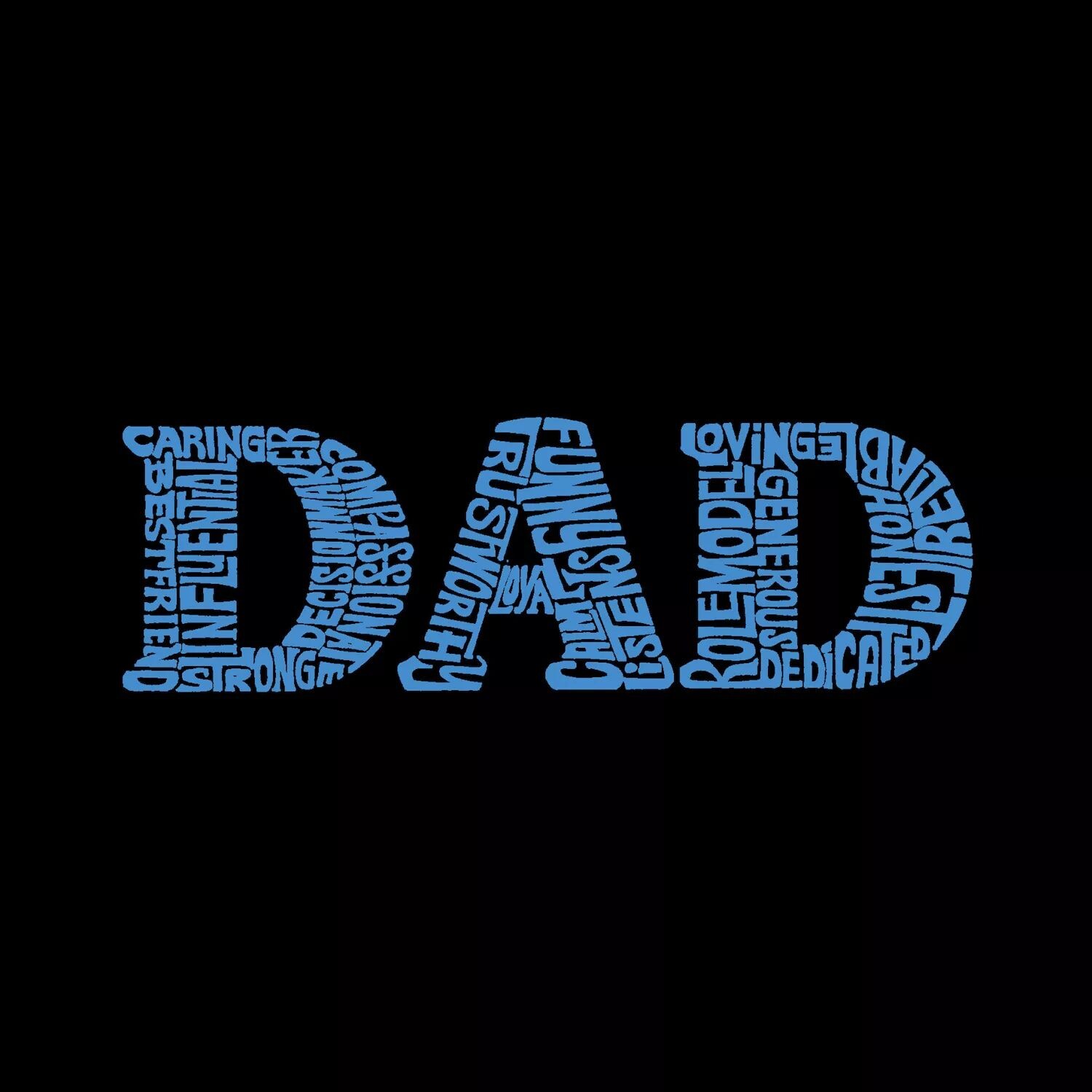 

Dad — мужская футболка премиум-класса Word Art LA Pop Art