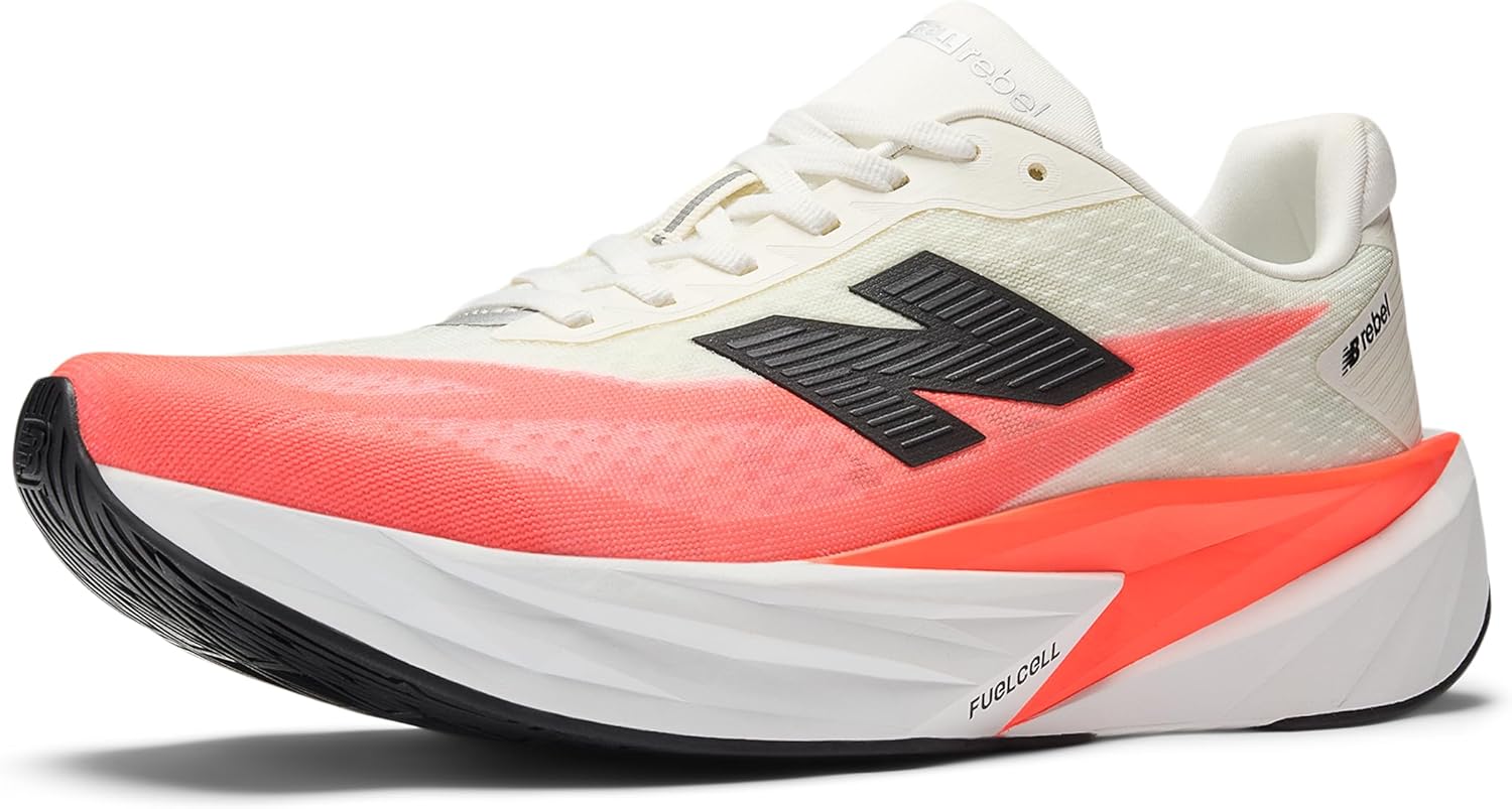 

Кроссовки New Balance мужские FuelCell Rebel V5, белый/красный