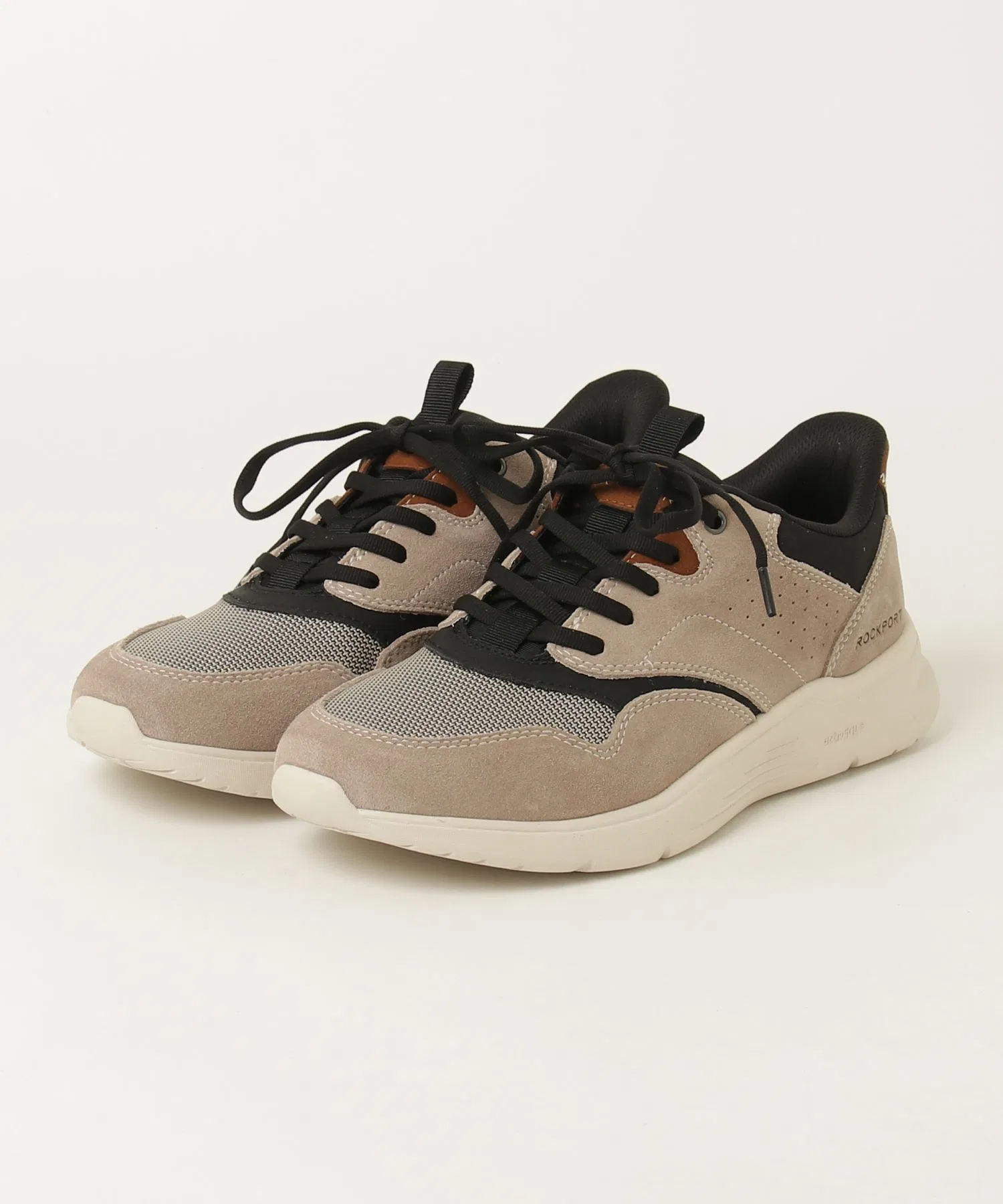 Мужские кроссовки ROCKPORT SHAWN из натуральной кожи и сетки светло-коричневые