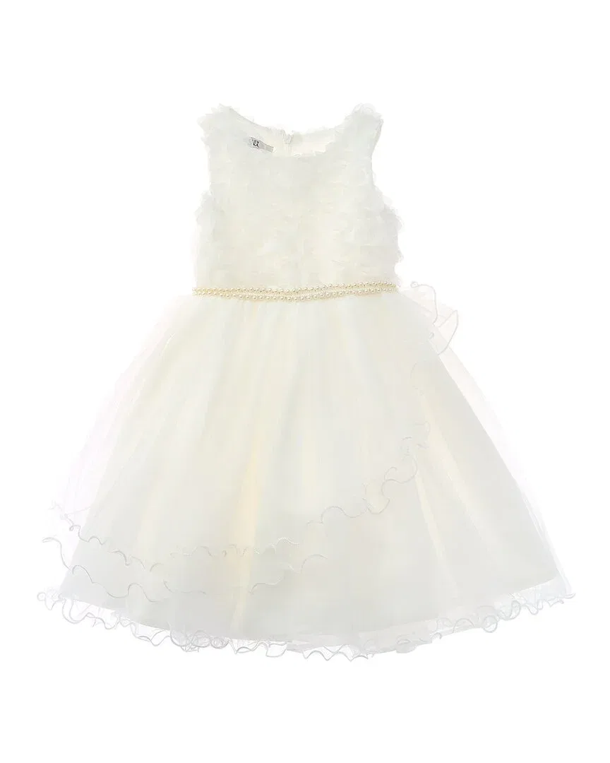 Платье Badgley Mischka с розеткой на лифе, белый