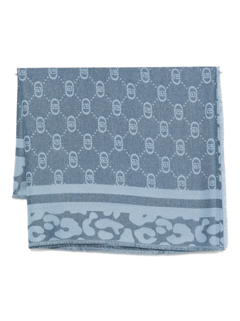 

Шарф с логотипом LIU JO, синий