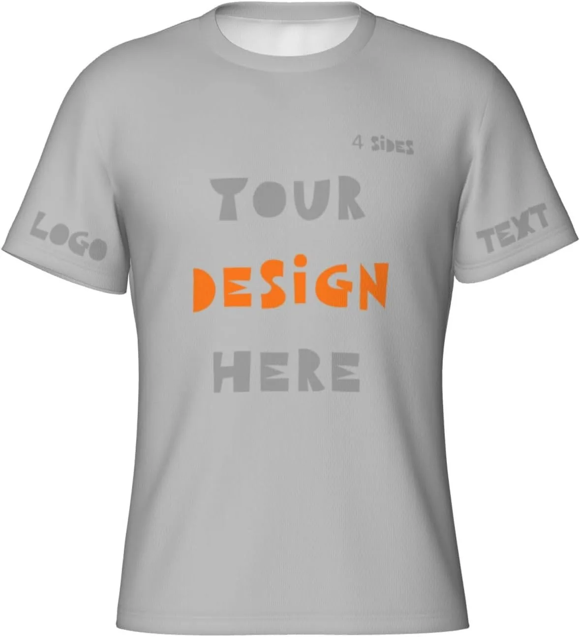 

Футболка с принтом на 4 сторонах