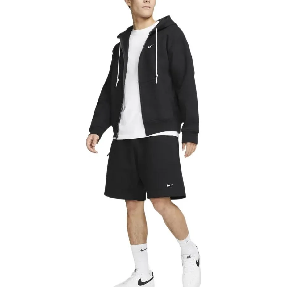 Толстовка с капюшоном Solo Swoosh на молнии со шнурком Nike, черный — фото 4