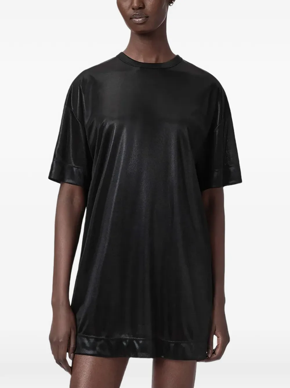 

Платье мини с короткими рукавами Allsaints, черный