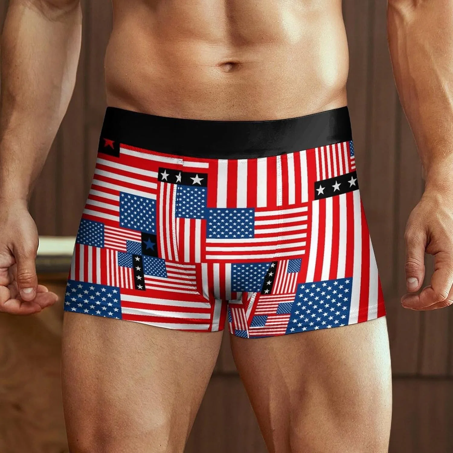Боксеры с принтом Banana, American Flag — фото 2