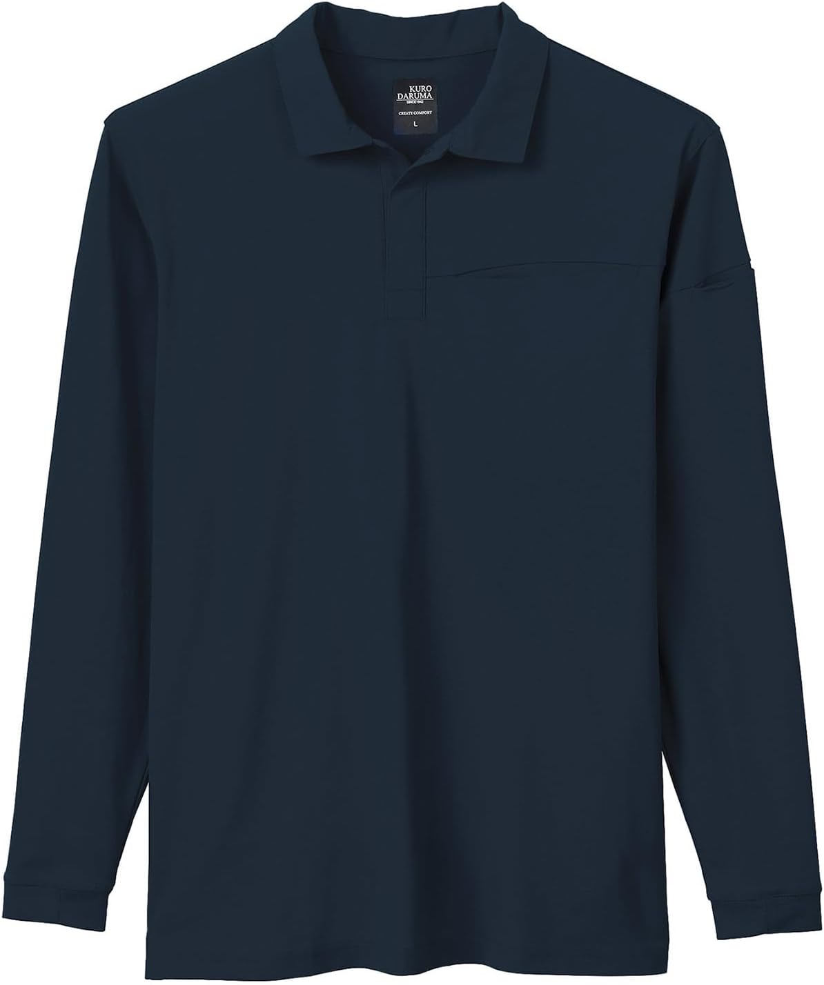 

Мужская рубашка-поло с длинным рукавом Kurodarma 25903 This Is The Daruma, темно-синий
