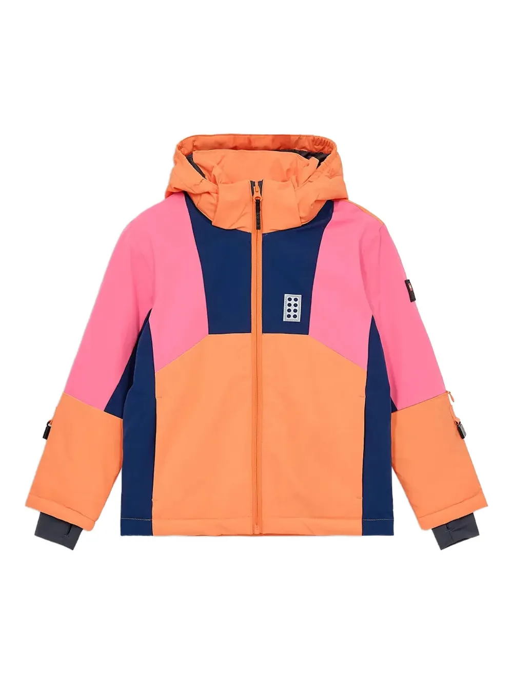 

Куртка в стиле колор-блок с капюшоном Lego, оранжевый