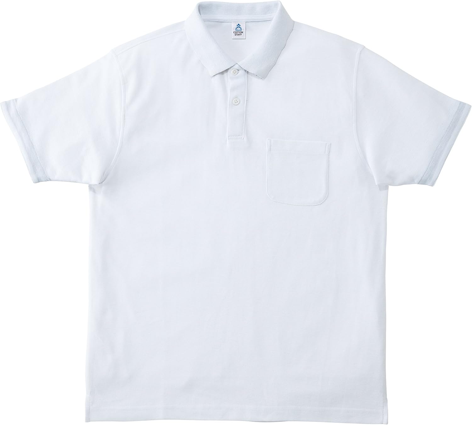 

Мужская двухцветная рубашка-поло Cotton STAFF MS3116, белый