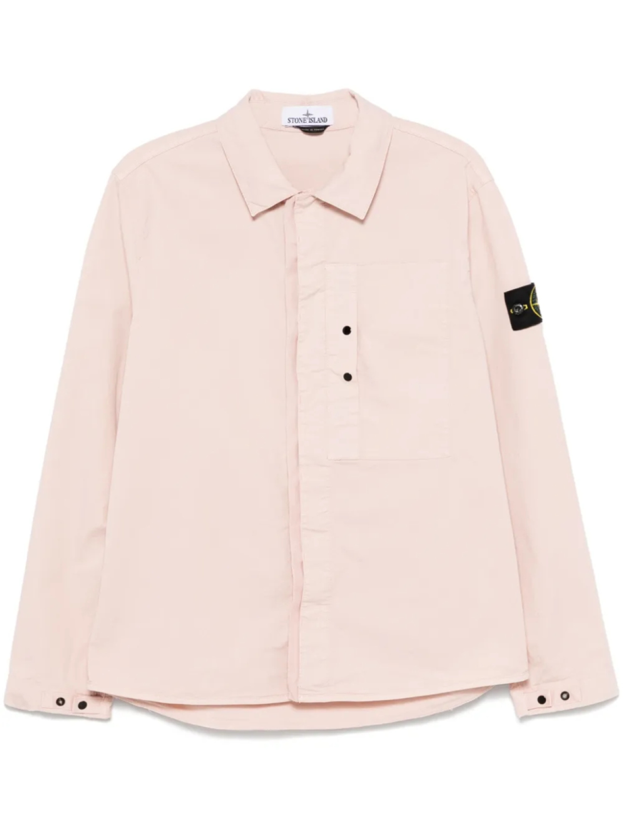 

Stone Island куртка-рубашка с нашивкой Compass, розовый