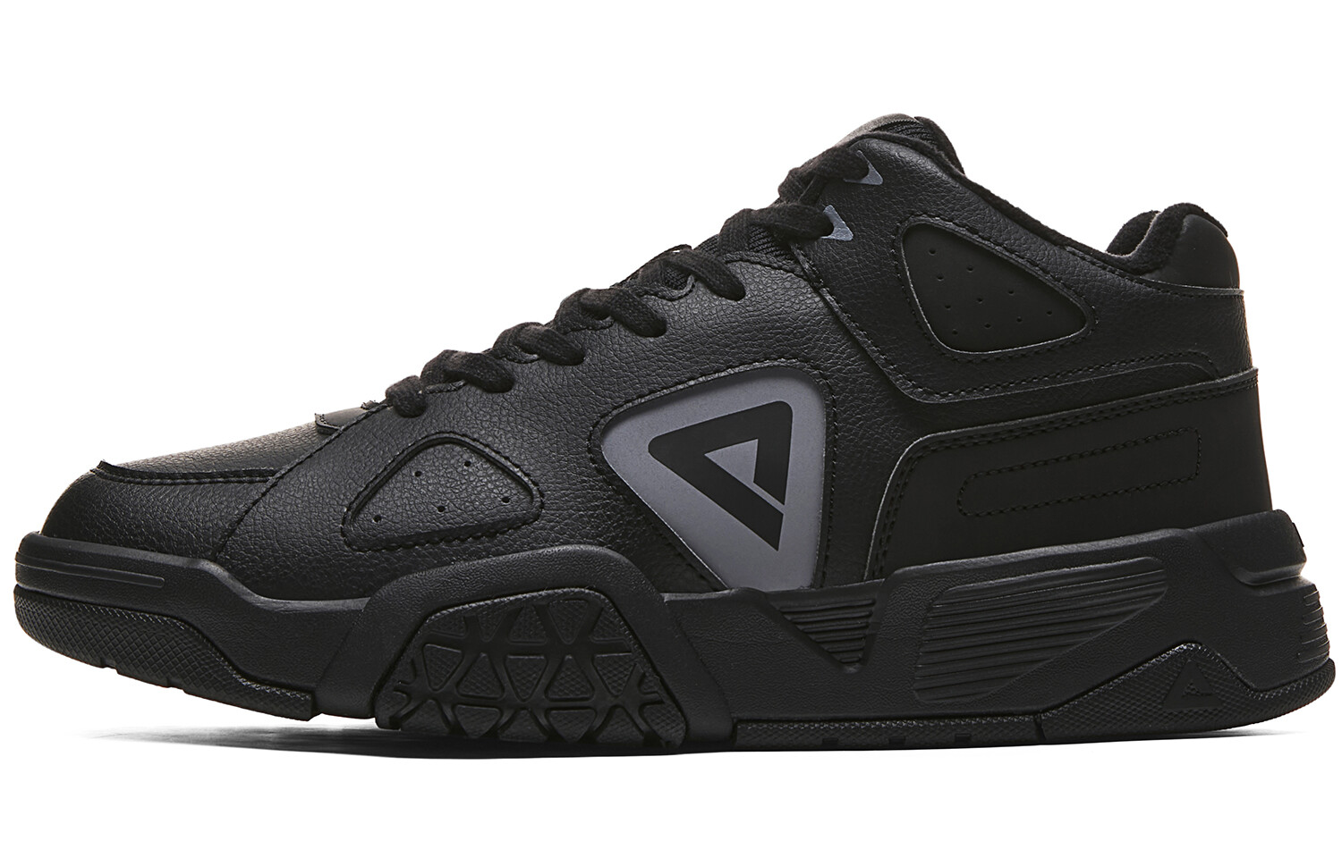 

Кроссовки PEAK Star Stone Skateboarding Shoes Men High-top Black Palomar Gray, черный